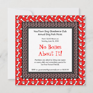 Dog Birthday Party, Doggie Picnic in Park Invitation