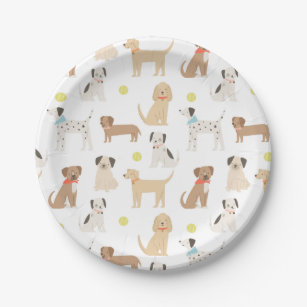 Dog Birthday Party Paper Plate