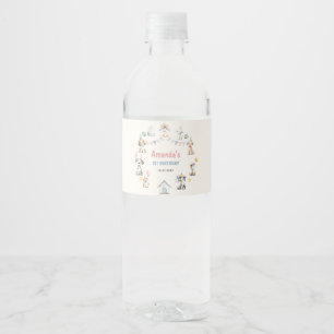 Dog Birthday Party Puppy Pawty Water Label