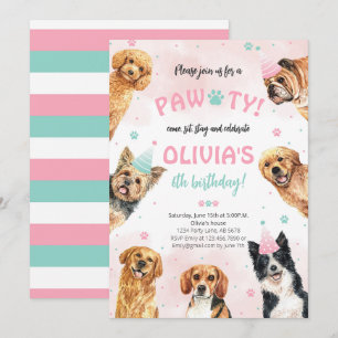 Dog Birthday Pawty Invitation