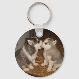 dog biting dogs mouth key ring