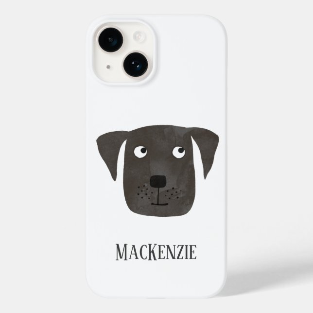 Dog Black Labrador Retriever Personalised Case-Mate iPhone Case (Back)