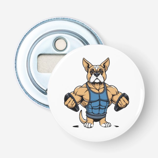 Dog Bodybuilder Bottle Opener (Front)