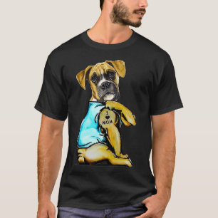 Dog Boer Dog Tattoo I Love Mum Mother's Day Lover  T-Shirt