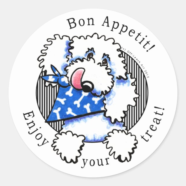 Dog Bon Appetit! Pet Treats Labels White (Front)