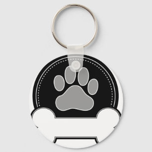 Dog Bone and Paw Key Ring