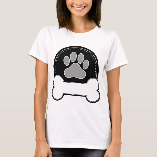 Dog Bone and Paw T-Shirt (Front)