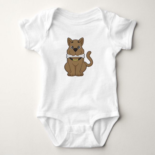 Dog Bone Baby Bodysuit (Front)