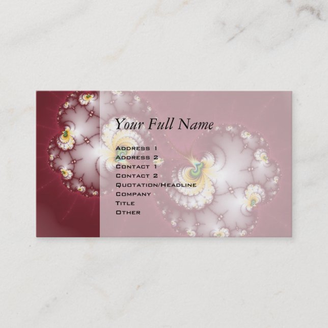 Dog Bone Chew - Fractal Business Card (Front)