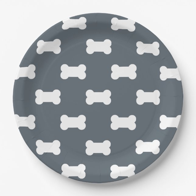 dog bone custom paper plate (Front)
