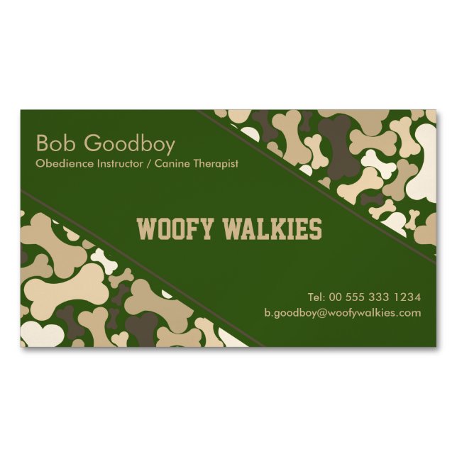 dog bone design business Stationery Business Card  (Front)