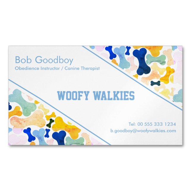 dog bone design business Stationery Business Card  (Front)