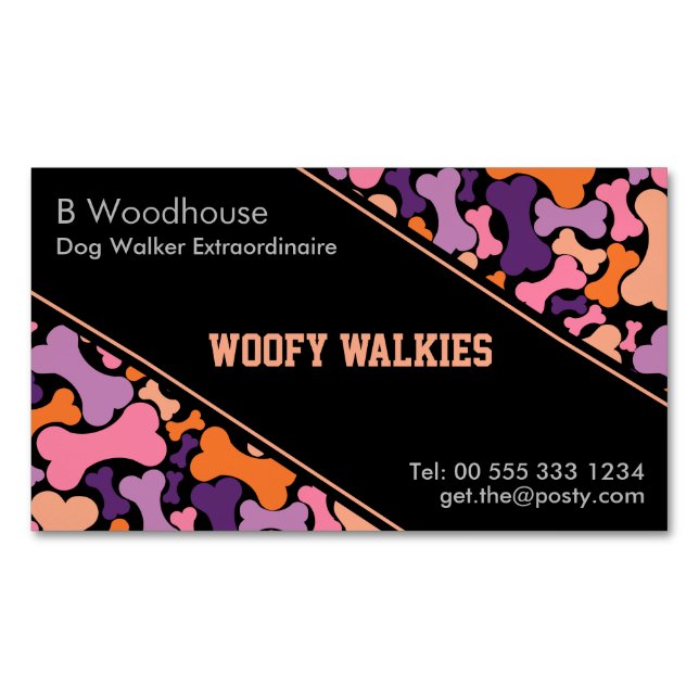 dog bone design business Stationery Business Card  (Front)