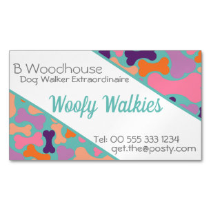 dog bone design business Stationery Magnetic Business Card