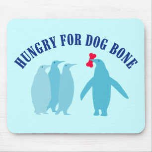 Dog Bone Lovers for Penguins Mouse Mat