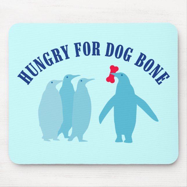 Dog Bone Lovers for Penguins Mouse Mat (Front)