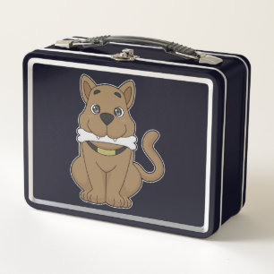Dog Bone Metal Lunch Box