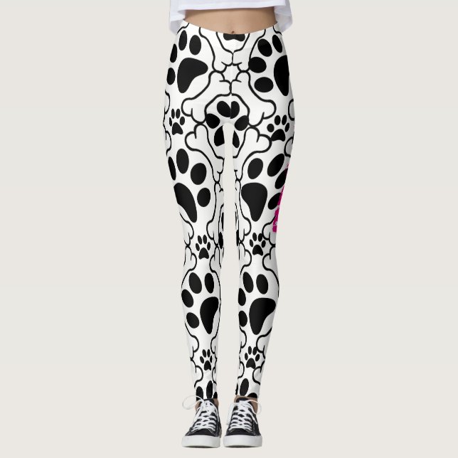 Dog Bone ~n~ Paws Leggings (Front)