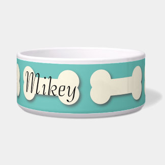 Dog Bone Pattern Name Any Colour Bowl