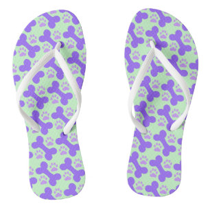 Dog Bone & Paw Flip Flops