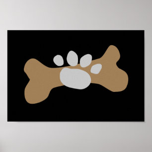 Dog Bone & Paw Print