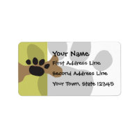 Dog Bone & Paw Print