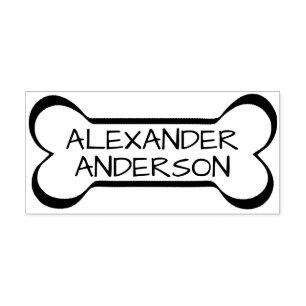 Dog Bone Personalise Rubber Stamp