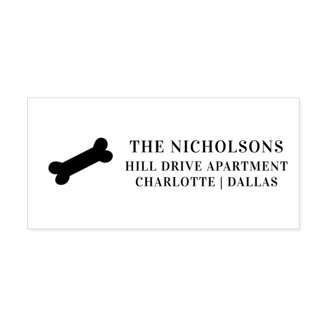 Dog Bone Pet Animal Chic Self-inking Stamp (Design)