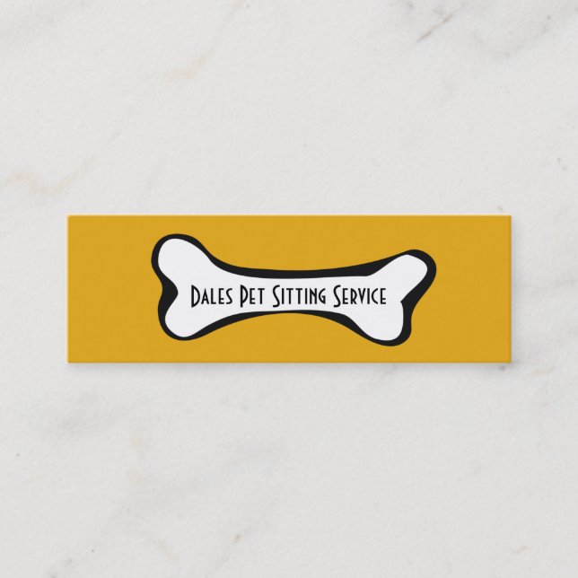 Dog Bone Pet Service Business Card (Front)