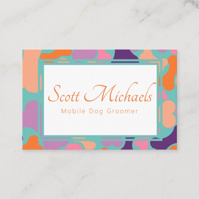 dog bone pet services business card (Front)