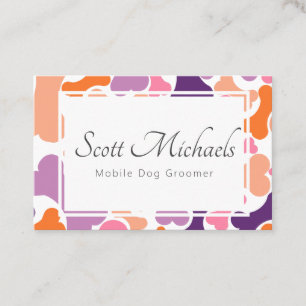 dog bone pet services business card