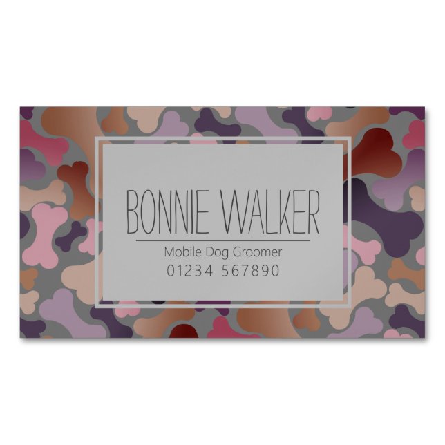 dog bone pet services 	Magnetic business card (Front)