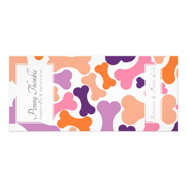 dog bone pet services rack card (Front)