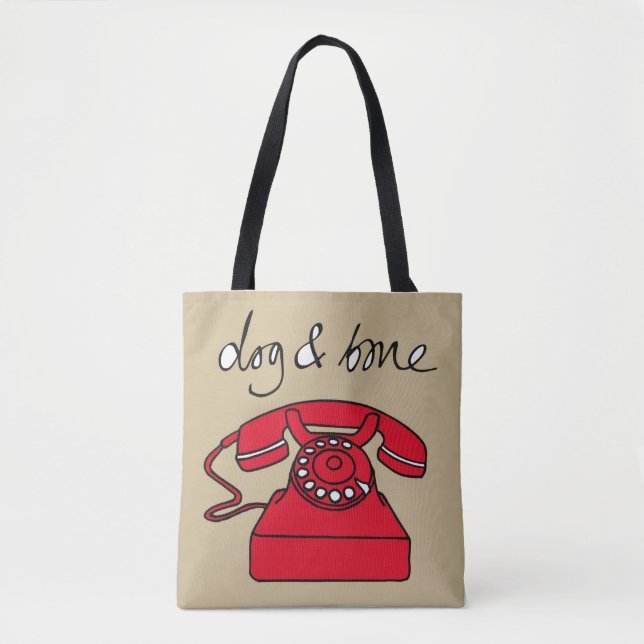 Dog & Bone Phone Tote Bag  (Front)
