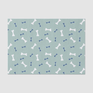 Dog Bone, Puppy Party, Blue and Green Tissue Paper
