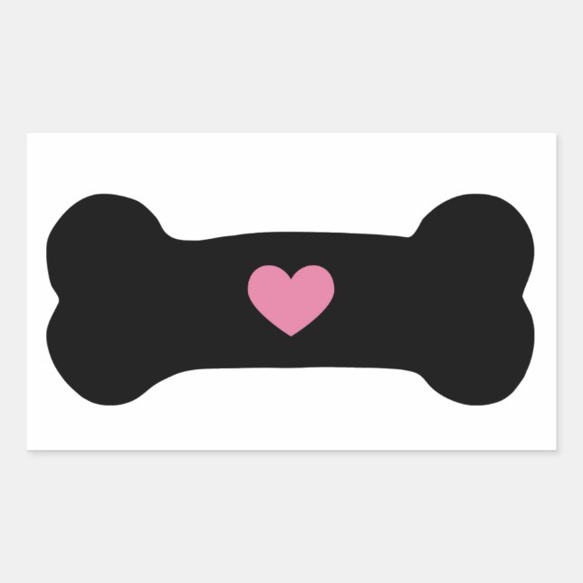 Dog Bone Rectangular Sticker (Front)