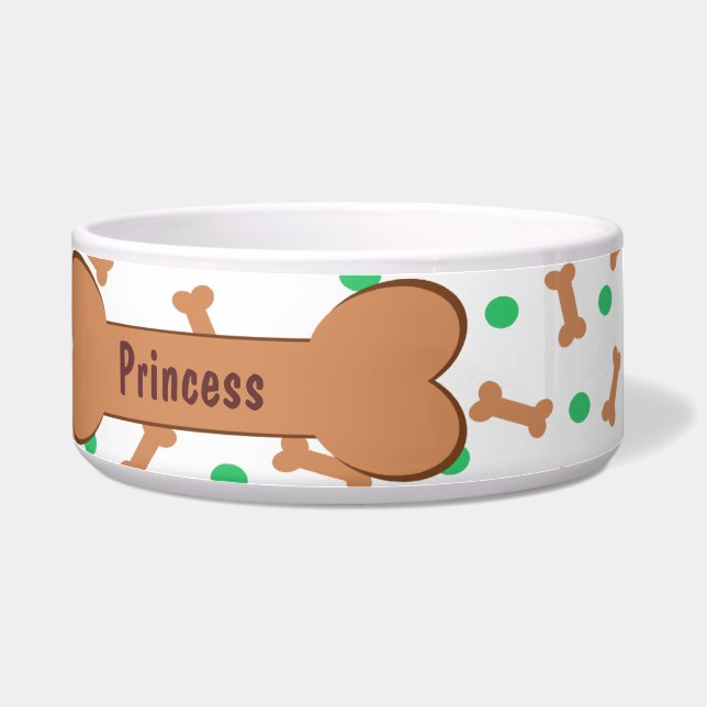 Dog Bones and Green Polka Dots (Right)