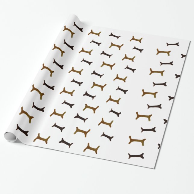 Dog Bones Wrapping Paper (Unrolled)