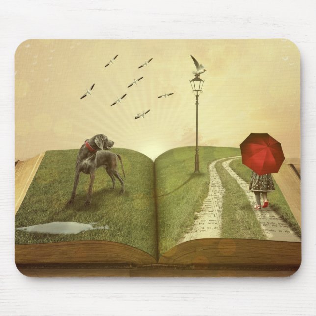 Dog & Book Mouse Mat (Front)