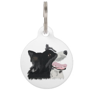 Dog Border Collie Pet Tag