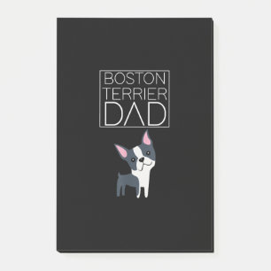 Dog Boston Terrier Dad Mens I Love Cute Funny Post-it Notes