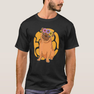 Dog Botany Flowers Cute Animal Pet Dog Owner Cute T-Shirt