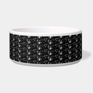 Dog Bowl Black Glitter