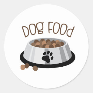 Dog Bowl Classic Round Sticker
