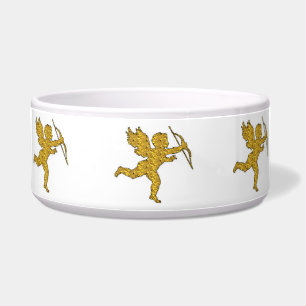 Dog Bowl Cupid Gold