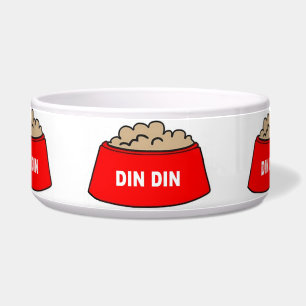 Dog Bowl Food Bowl Red Din Din