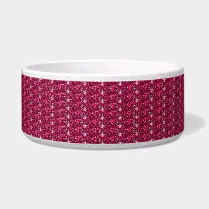 Dog Bowl Maroon Glitter