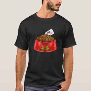 Dog   Bowl Of Dog Food From Santa On Christmas T-Shirt