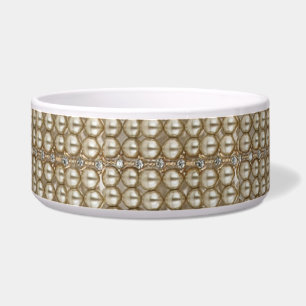 Dog Bowl Pearlsand Diamonds