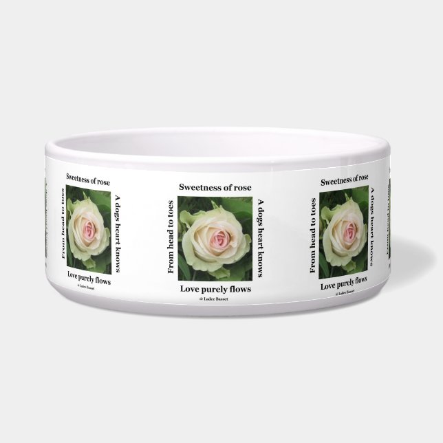Dog Bowl Poetic Rose (Front)